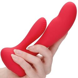 Elegance Flair Rechargeable Dual Vibrator, 7 Inch, Red Elegance Flair Rechargeable Dual Vibrator, 7 Inch, Red