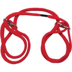 Japanese Style Bondage 100% Cotton Wrist or Ankle Cuffs, Red Japanese Style Bondage 100% Cotton Wrist or Ankle Cuffs, Red