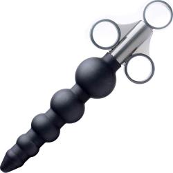 Silicone Graduated Beads Lube Launcher, 7.5 Inch, Black Silicone Graduated Beads Lube Launcher, 7.5 Inch, Black