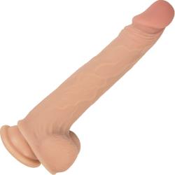 Realcocks Self Lubricating Dildo with Bendable Inner Spine, 9 Inch, Vanilla Realcocks Self Lubricating Dildo with Bendable Inner Spine, 9 Inch, Vanilla
