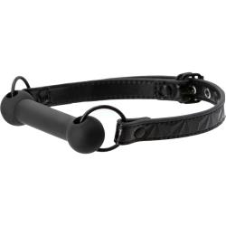 Sinful Silicone Bar Gag, Black Sinful Silicone Bar Gag, Black