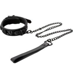 Sinful Adjustable Collar and Leash, 1 Inch Wide, Black Sinful Adjustable Collar and Leash, 1 Inch Wide, Black