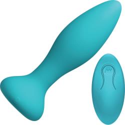 A-Play Vibe Experienced Rechargeable Silicone Anal Plug with Remote, 5.75 Inch, Teal A-Play Vibe Experienced Rechargeable Silicone Anal Plug with Remote, 5.75 Inch, Teal