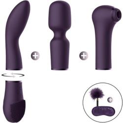 Switch Pleasure Kit No 5 Vibrator with Suction Pulse Wave, Wand, and G-spot Attachments, Purple Switch Pleasure Kit No 5 Vibrator with Suction Pulse Wave, Wand, and G-spot Attachments, Purple