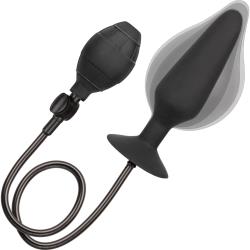 XL Silicone Inflatable Plug, 6.25 Inch, Black