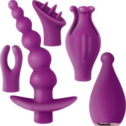 Exciter Ultimate Stimulator Kit with 4 Interchangeable Sleeves, Purple Exciter Ultimate Stimulator Kit with 4 Interchangeable Sleeves, Purple