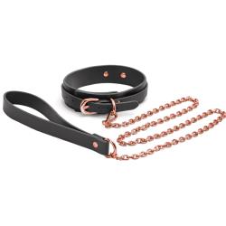 Bondage Couture Collar and Leash, Black Bondage Couture Collar and Leash, Black