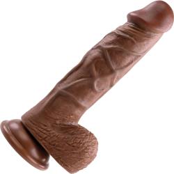 Evolved Realistic Dual Density Dong with Balls, 8 Inch, Chocolate Evolved Realistic Dual Density Dong with Balls, 8 Inch, Chocolate