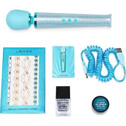 Le Wand Petite All That Glimmers 6-Piece Kit with Wand Massager, 10 Inch, Blue Le Wand Petite All That Glimmers 6-Piece Kit with Wand Massager, 10 Inch, Blue