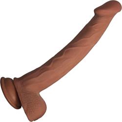 Realcocks Dual Layered Dildo with Suction Cup Base, 11 Inch, Mocha Realcocks Dual Layered Dildo with Suction Cup Base, 11 Inch, Mocha
