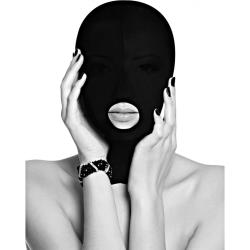 Ouch! Black & White Submission Mask with Open Mouth, Black Ouch! Black & White Submission Mask with Open Mouth, Black