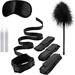 Ouch! Black & White Bed Bindings Restraint Kit, Black Ouch! Black & White Bed Bindings Restraint Kit, Black