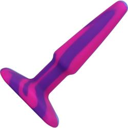 A-Play Groovy Silicone Anal Plug, 4 Inch, Berry Multicolor A-Play Groovy Silicone Anal Plug, 4 Inch, Berry Multicolor