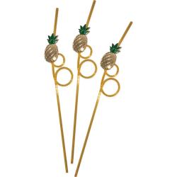 Tropical Drinking Straws, Pineapple Tropical Drinking Straws, Pineapple