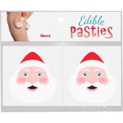 Edible Holiday Pasties, One Size, Santa Faces Edible Holiday Pasties, One Size, Santa Faces