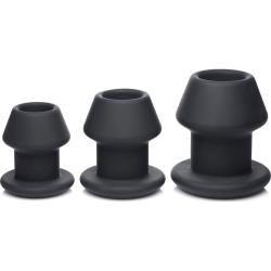 Master Series Gape Grommets Hollow Silicone Anal Dilator Set, Black Master Series Gape Grommets Hollow Silicone Anal Dilator Set, Black
