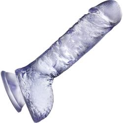 B Yours Plus Hearty n` Hefty Dildo with Balls and Suction Cup, 9 Inch, Clear B Yours Plus Hearty n` Hefty Dildo with Balls and Suction Cup, 9 Inch, Clear