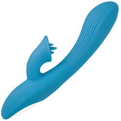 Goddess Lavish Desire Dual Action Silicone Massager, 8 Inch, Blue Goddess Lavish Desire Dual Action Silicone Massager, 8 Inch, Blue
