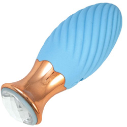 Goddess Diamond Tulip Vibrating Intimate Massager, 4 Inch, Blue Goddess Diamond Tulip Vibrating Intimate Massager, 4 Inch, Blue