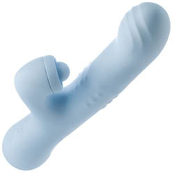 Blush Devin G Spot Tapping Rabbit Vibrator, 9 Inch, Blue Blush Devin G Spot Tapping Rabbit Vibrator, 9 Inch, Blue