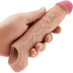 2 Inch Extra Length Shaft Model F Liquid Silicone Penis Sheath, 7.8 Inch, Pine 2 Inch Extra Length Shaft Model F Liquid Silicone Penis Sheath, 7.8 Inch, Pine