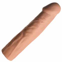 3 Inch Extra Length Jock Penis Extension Sleeve, 9 Inch, Latte 3 Inch Extra Length Jock Penis Extension Sleeve, 9 Inch, Latte