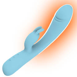 Blaze Heat Up Bunny Dual Action Massager, 8.75 Inch, Blue Blaze Heat Up Bunny Dual Action Massager, 8.75 Inch, Blue