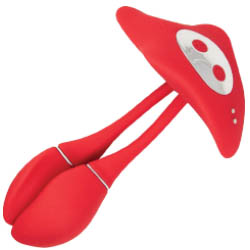 Nasstoys The Beat Silicone Triple-Motor Intimate Vibrator, 5.5 Inch, Red Nasstoys The Beat Silicone Triple-Motor Intimate Vibrator, 5.5 Inch, Red