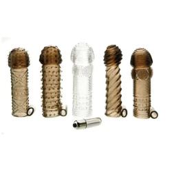 Adam & Eve Vibrating Penis Sleeve Kit with Mini Bullet Vibrator Adam & Eve Vibrating Penis Sleeve Kit with Mini Bullet Vibrator
